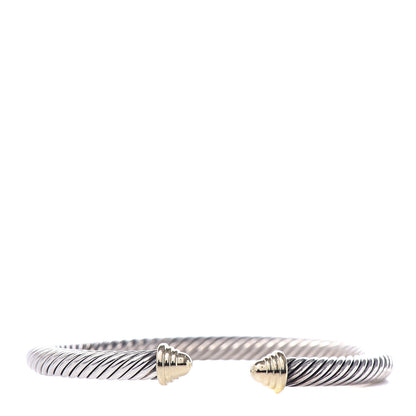 David Yurman Sterling Silver 14K Yellow Gold 5mm Cable Classics Bracelet 1 of 4