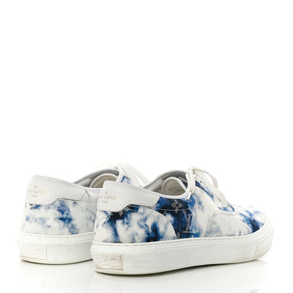 Louis Vuitton Denim Monogram Mens Trocadero Tie Dye Sneakers 10.5 Marine 4 of 8