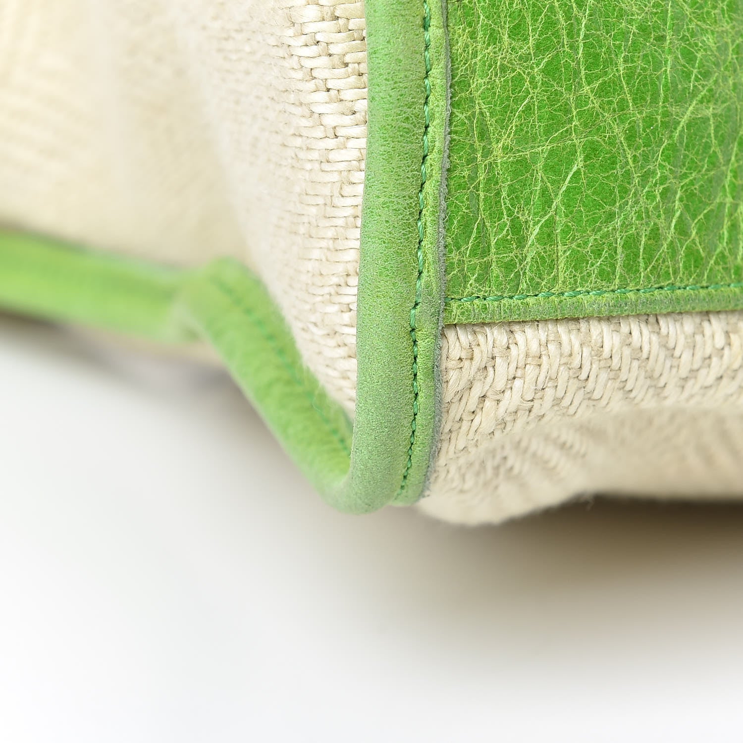 Balenciaga Agneau Linen Classic Hardware City Green 15 of 17