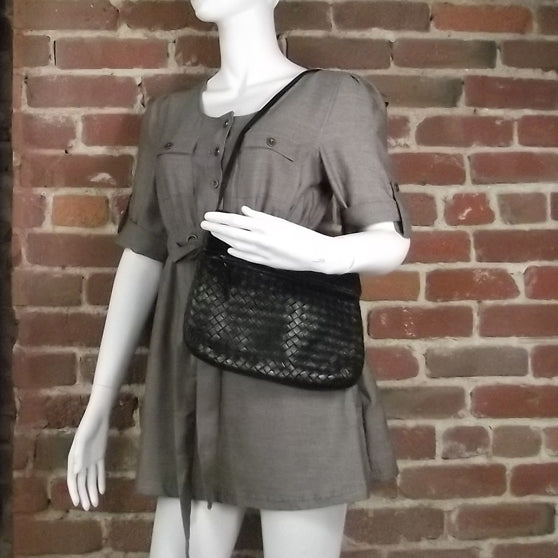 Bottega Veneta Vintage Woven Shoulder Bag Dark Turquoise 2 of 7