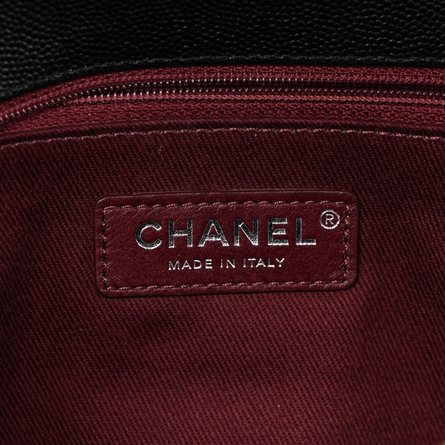 Chanel Caviar Chevron Quilted Medium Coco Handle Flap Black 6 of 12