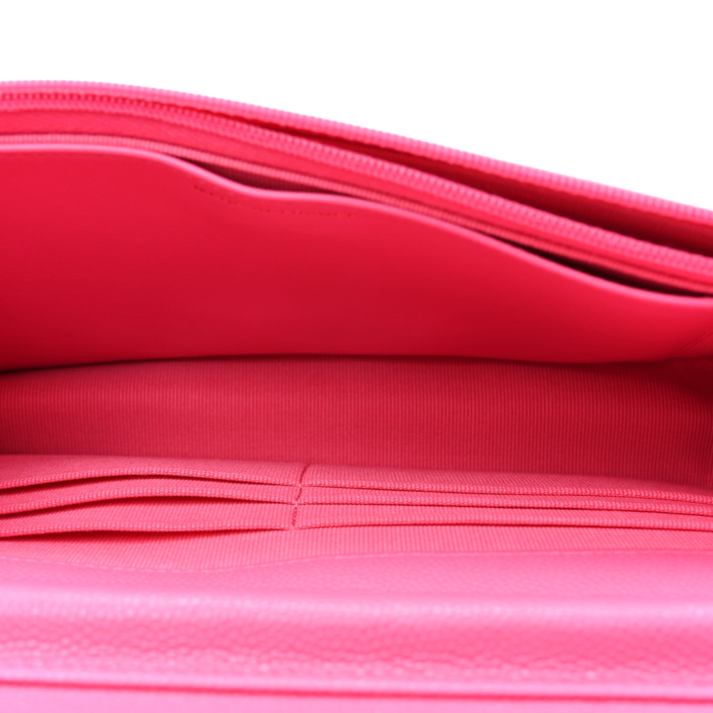 Caviar Quilted Wallet on Chain WOC Dark Pink