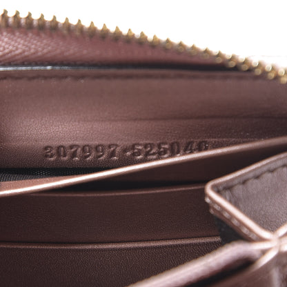 Gucci Patent Microguccissima Bow Heart Zip Around Wallet Golden Beige 6 of 9