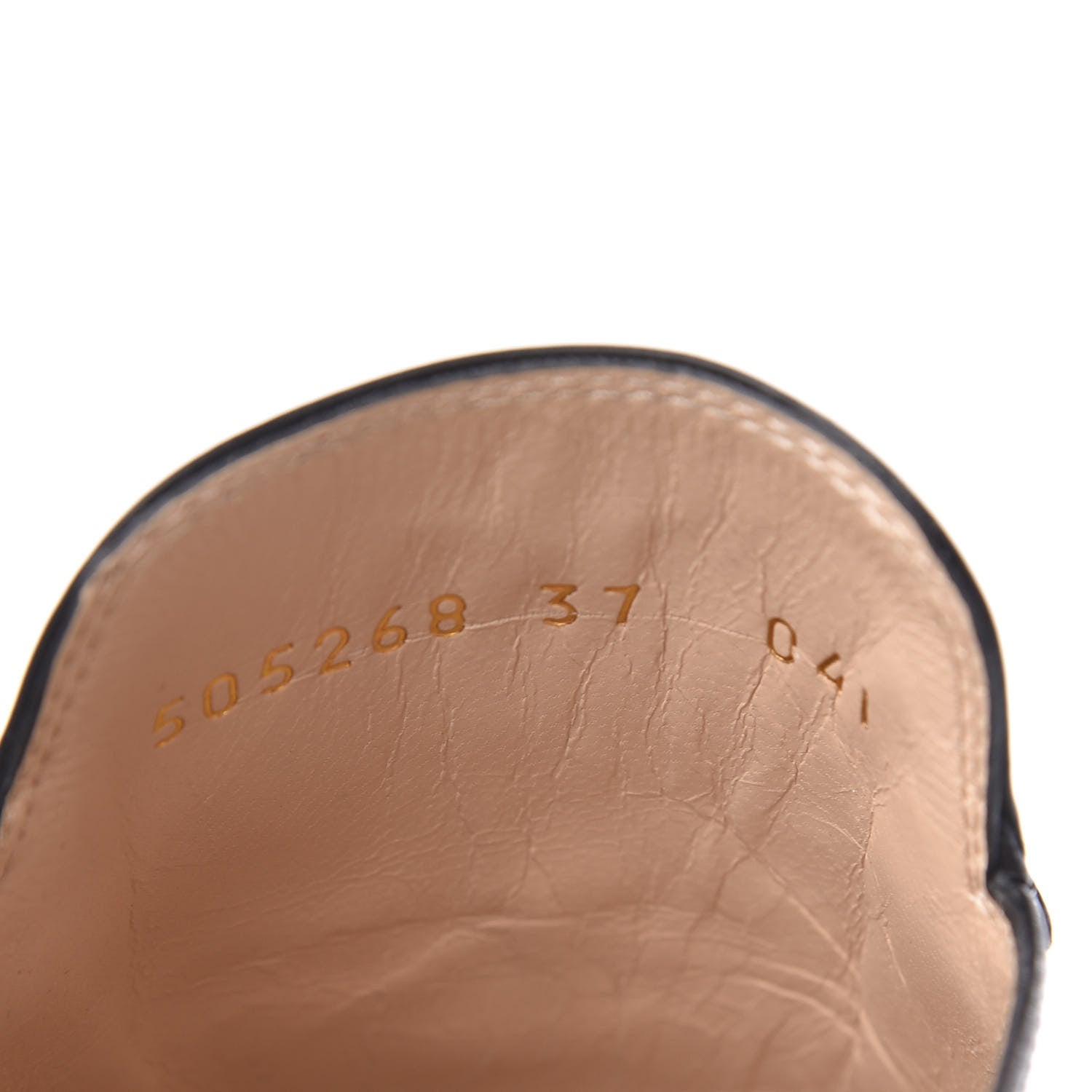Gucci Goatskin Bee Star Embroidered Womens Princetown Slippers 37 Black 8 of 9