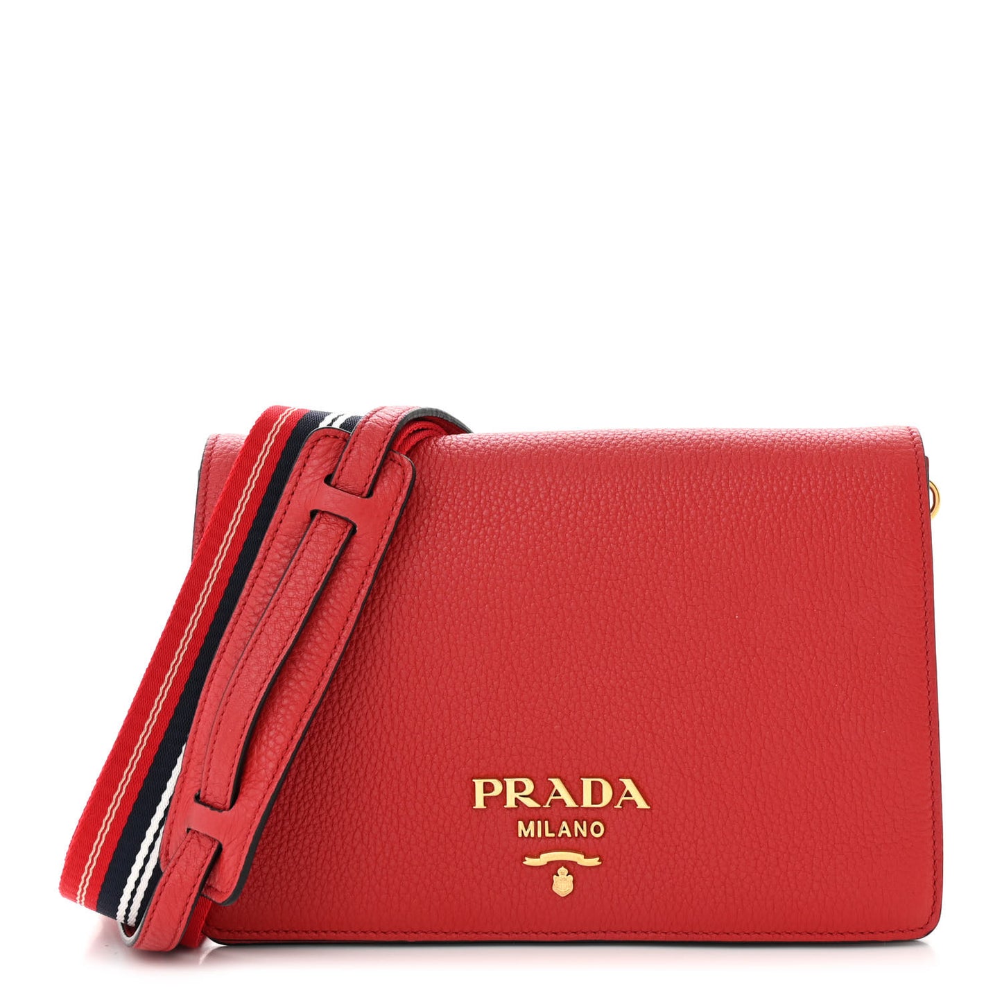 Vitello Daino Flap Crossbody Rosso