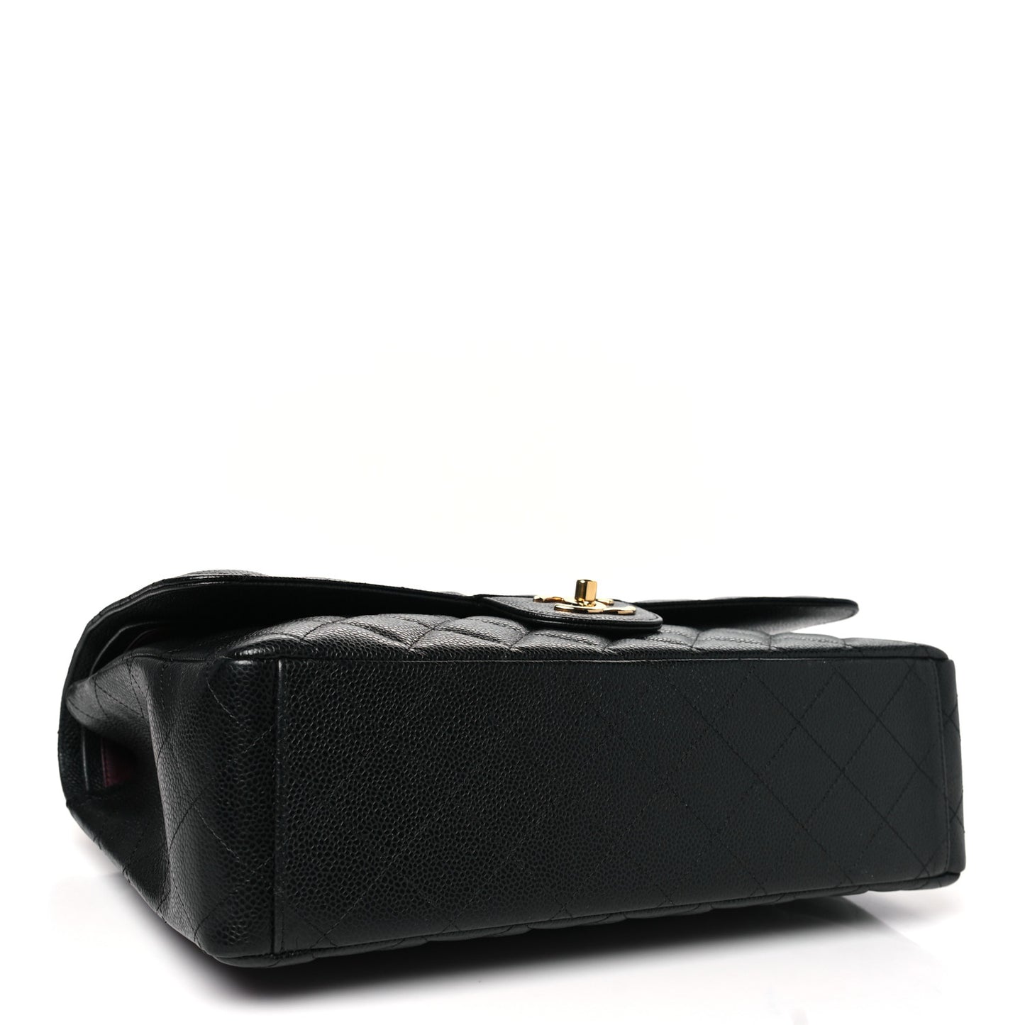 Caviar Quilted Maxi Double Flap Black