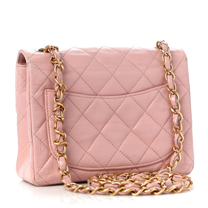 Chanel Lambskin Quilted Mini Square Flap Bag Light Pink 3 of 14