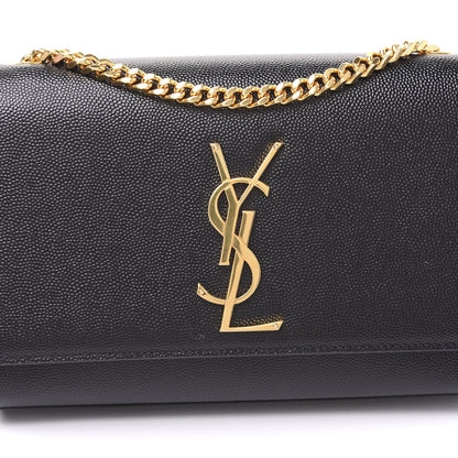 Saint Laurent Grain De Poudre Small Monogram Kate Satchel Black 8 of 8