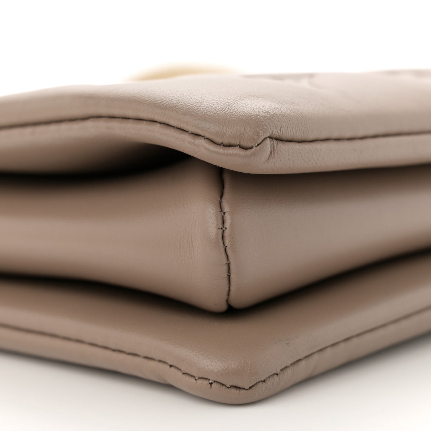 Lambskin Embossed Monogram Coussin PM Taupe