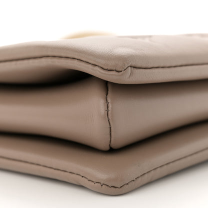 Louis Vuitton Lambskin Embossed Monogram Coussin PM Taupe 9 of 11