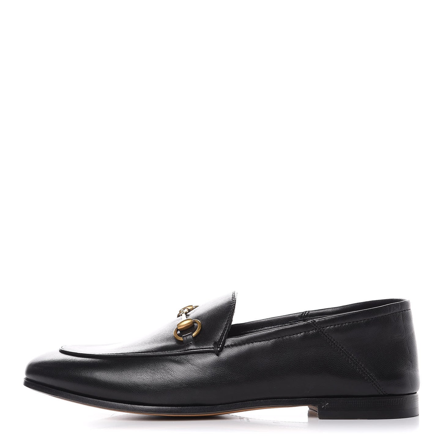 Lambskin Womens Brixton Horsebit Loafers 38 Black
