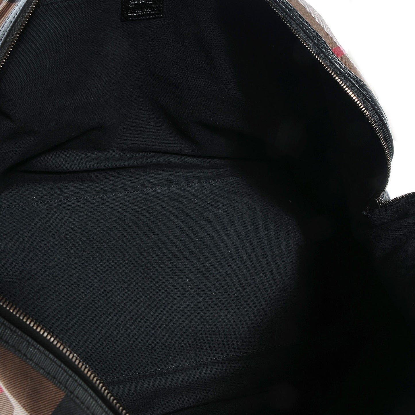 Textured Leather House Check Holdall Black