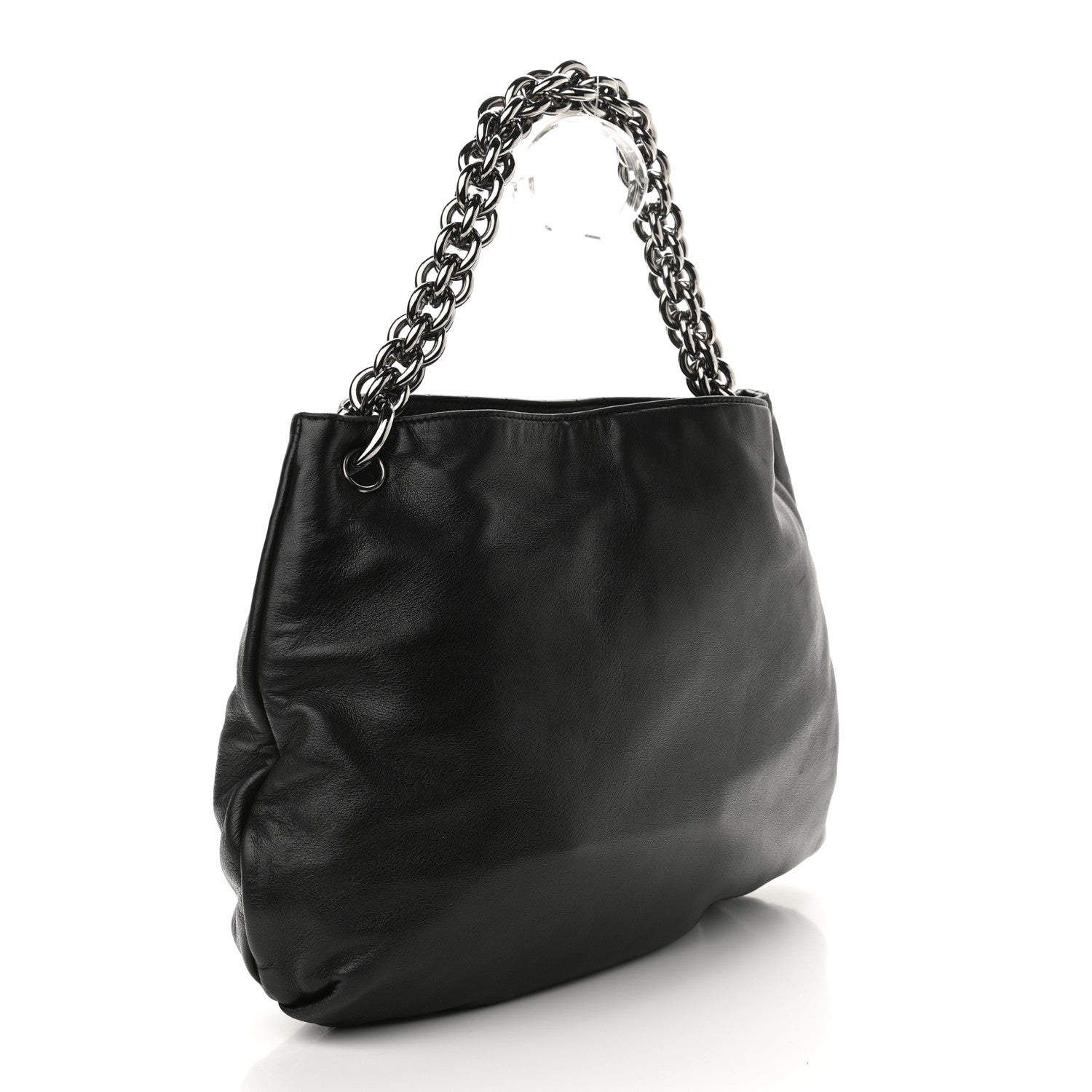 Chanel Lambskin Soft and Chain Small Hobo Black 2 of 10