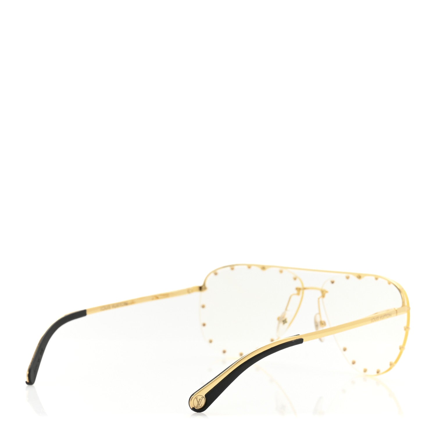 Louis Vuitton Metal The Party Aviator Anti Blue Sunglasses Z0997W Gold 4 of 10