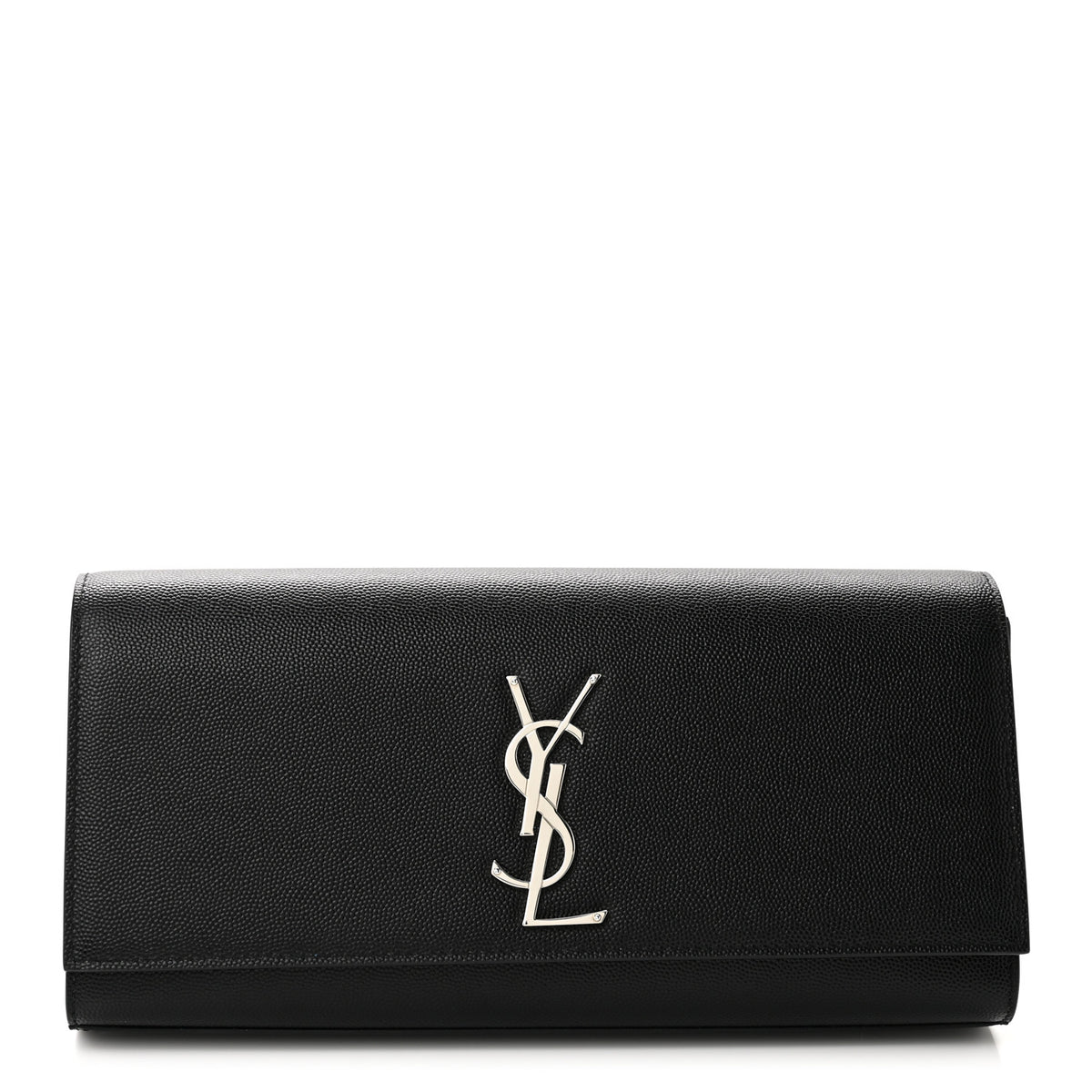 Saint Laurent Grain De Poudre Monogram Cassandre Clutch Black 1 of 11