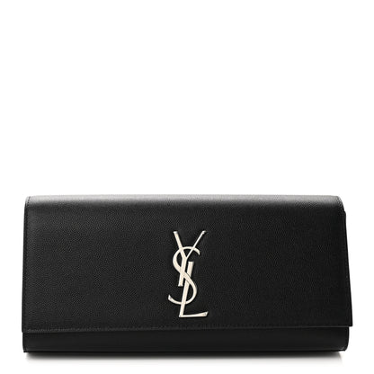 Saint Laurent Grain De Poudre Monogram Cassandre Clutch Black 1 of 11