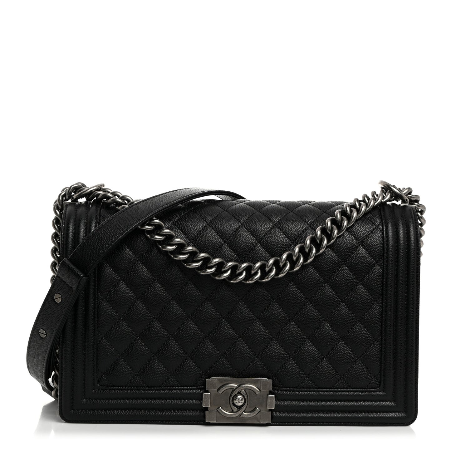 Caviar Quilted New Medium Boy Flap Black