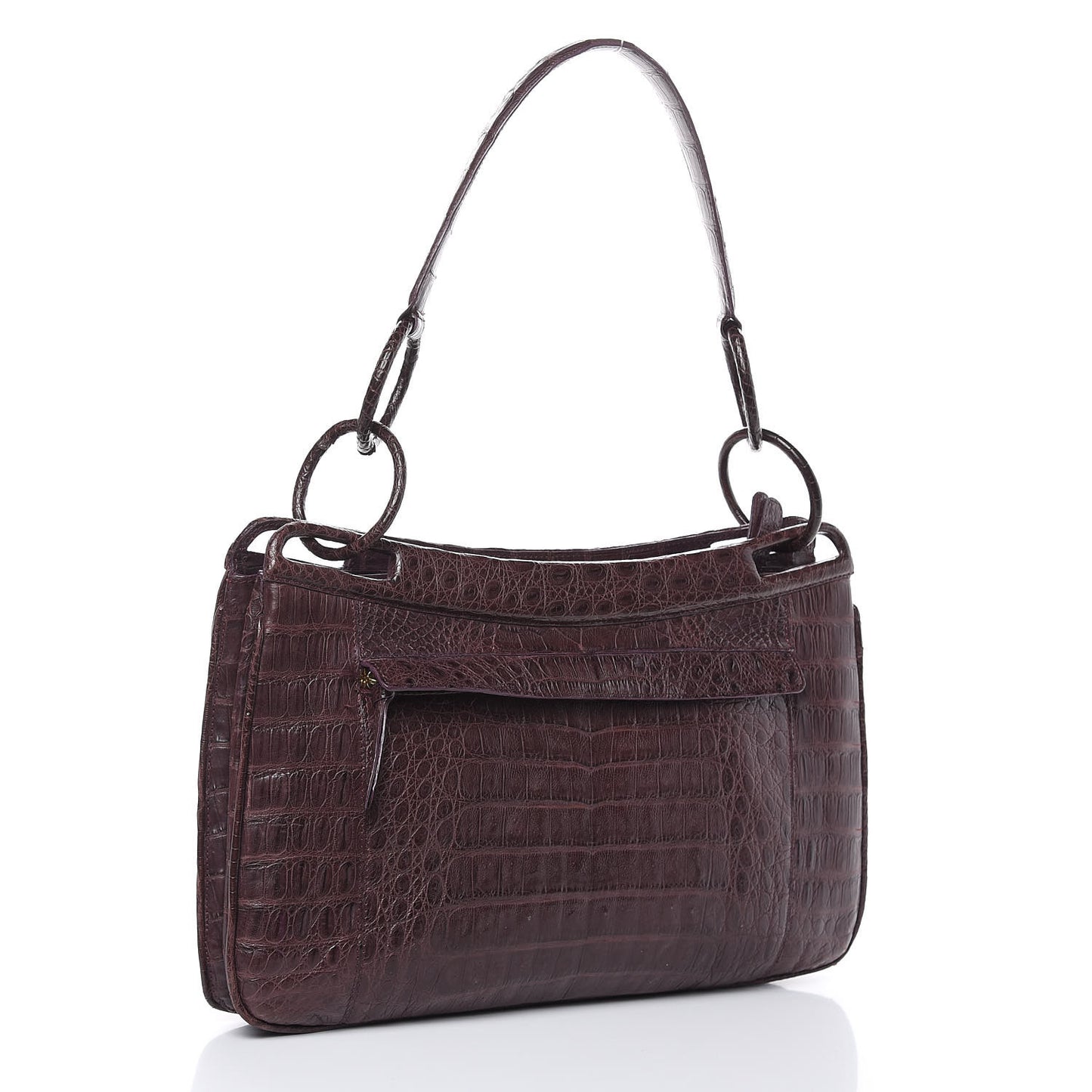 Crocodile Shoulder Bag Purple
