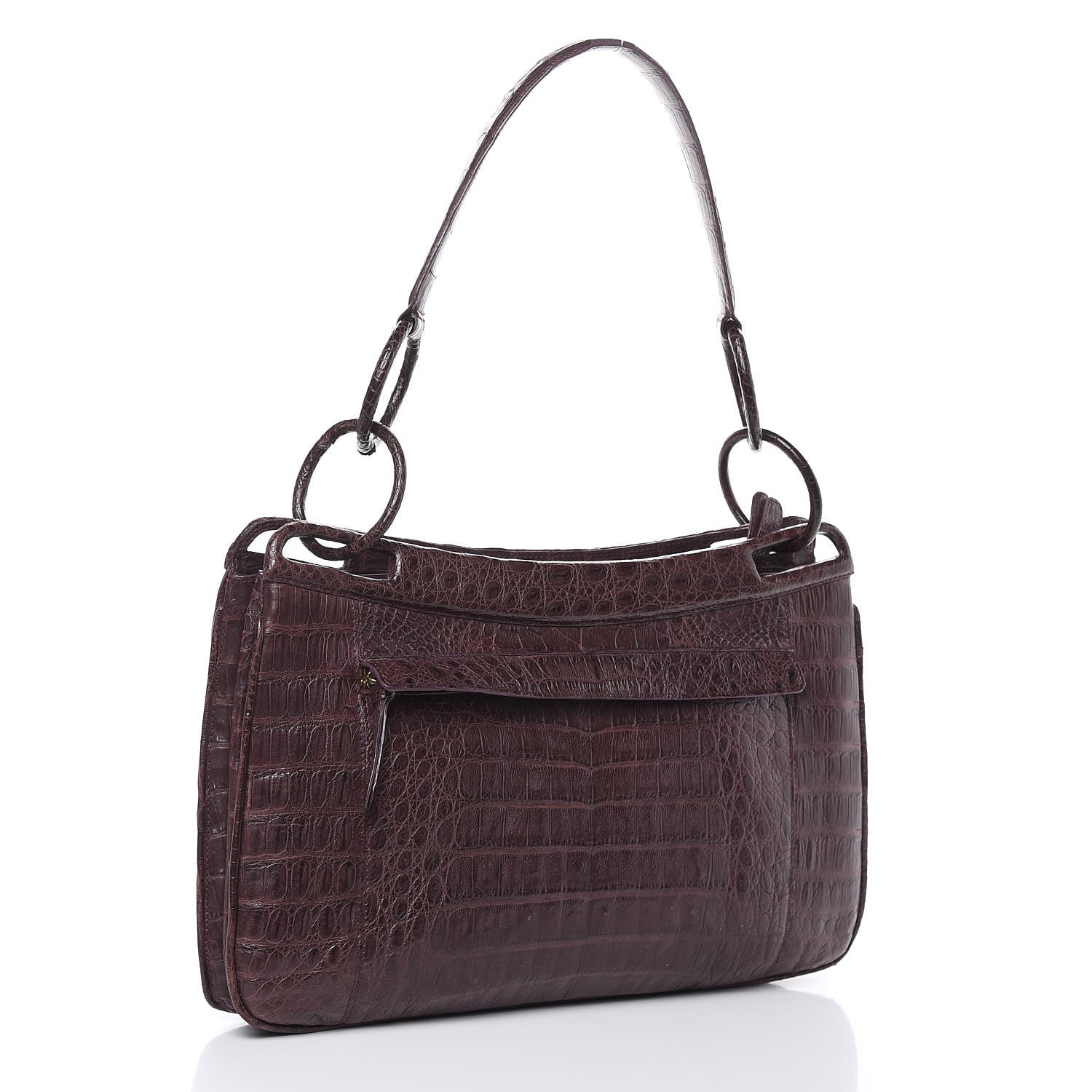 Nancy Gonzalez Crocodile Shoulder Bag Purple 3 of 14