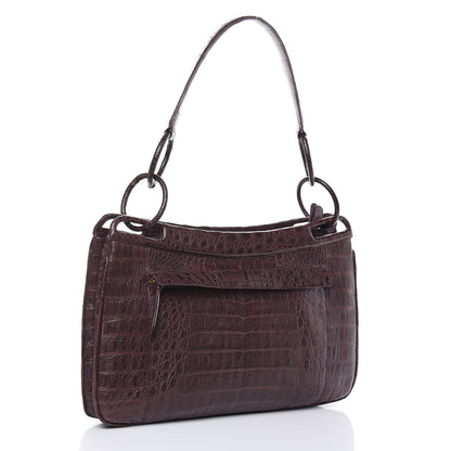 Nancy Gonzalez Crocodile Shoulder Bag Purple 3 of 14