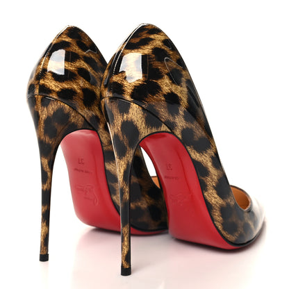 Christian Louboutin Patent Leopardino So Kate 120 Pumps 37 Brown 4 of 8