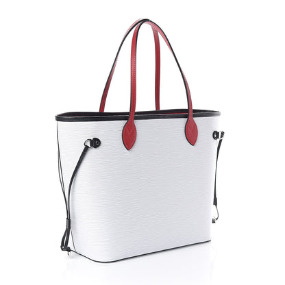 Louis Vuitton Epi Neverfull MM White Scarlet Black 3 of 9