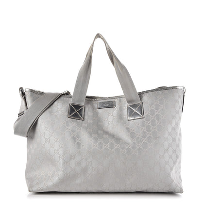 Gucci Metallic Monogram Travel Bag Silver 1 of 19