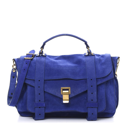 Proenza Schouler Suede PS1 Medium Satchel Royal Blue 1 of 15