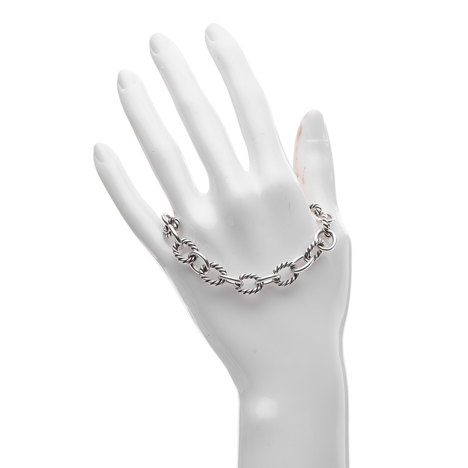 David Yurman Sterling Silver 10mm Medium Oval Link Bracelet 2 of 6