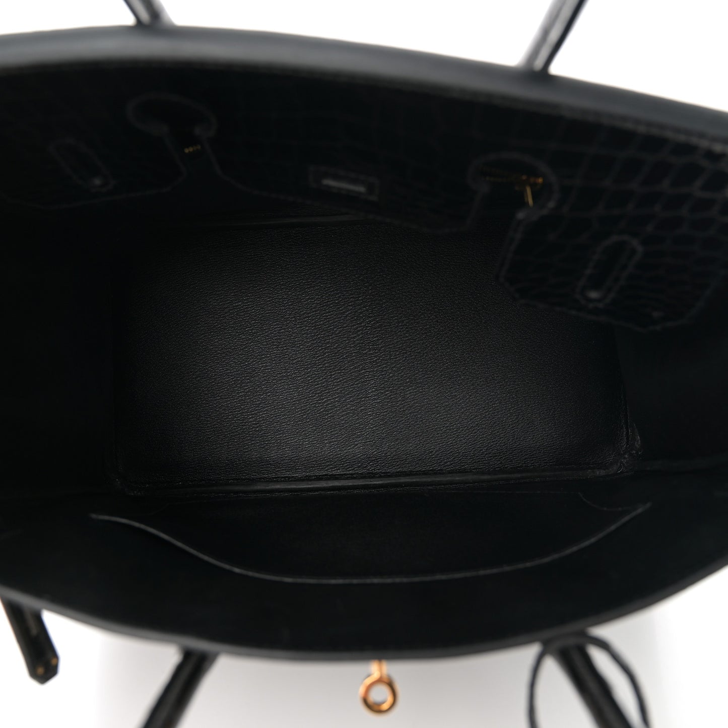 Shiny Porosus Crocodile Birkin 30 Black