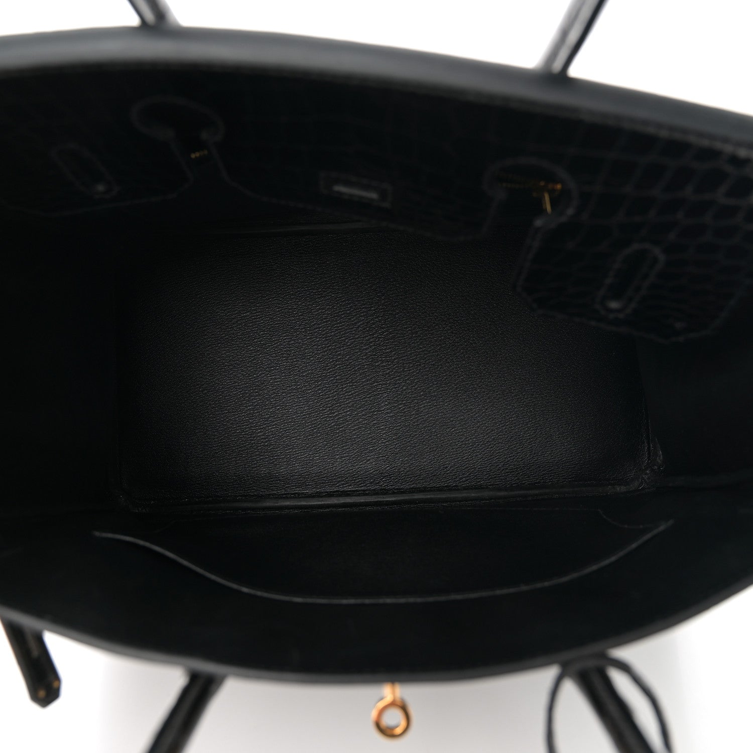 Hermes Shiny Porosus Crocodile Birkin 30 Black 5 of 13