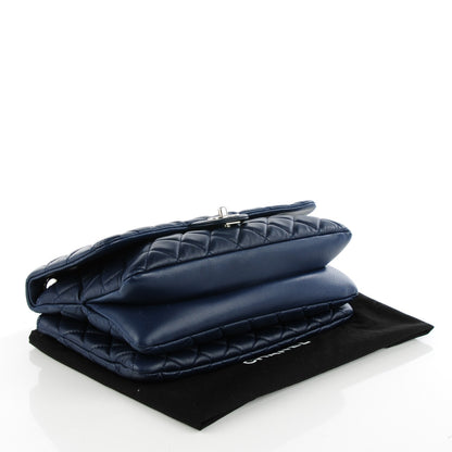 Chanel Lambskin Quilted Jumbo Chanel 3 Flap Navy 4 of 8