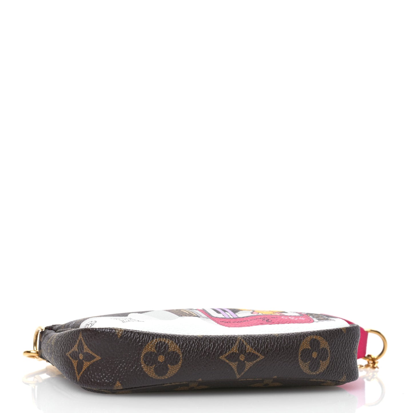 Monogram 2019 Christmas Animation Mini Courchevel Pochette Accessories Fuchsia