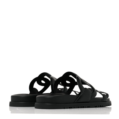 Hermes Nappa Extra Sandals 36 Black 4 of 9