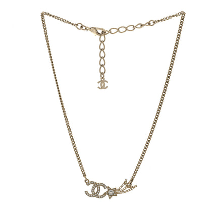 Chanel Crystal Starfall CC Pendant Necklace Gold 3 of 6