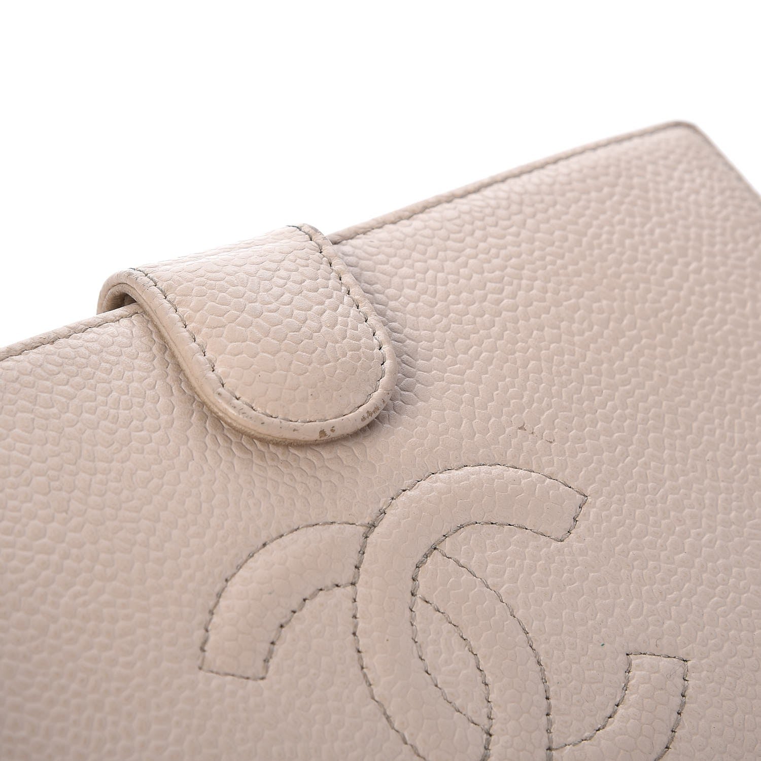 Chanel Caviar Timeless CC French Wallet White 12 of 14