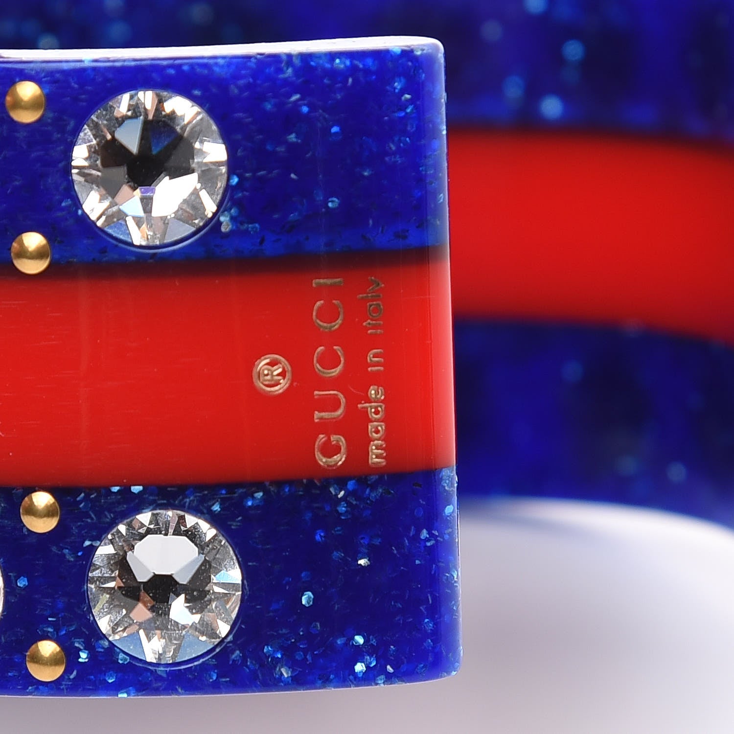 Gucci Crystal Web Cuff 16 Blue 5 of 6