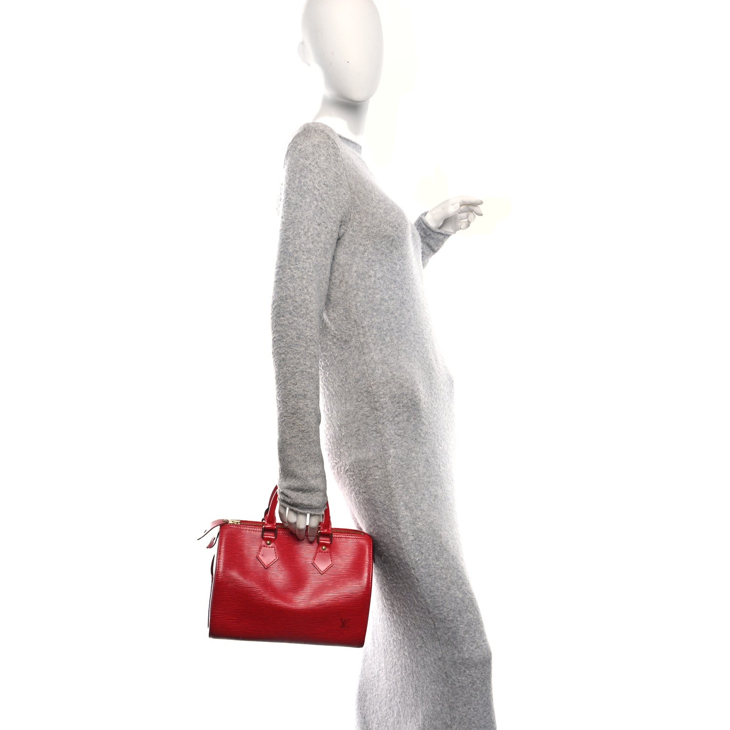 Louis Vuitton Epi Speedy 25 Castillan Red 2 of 9