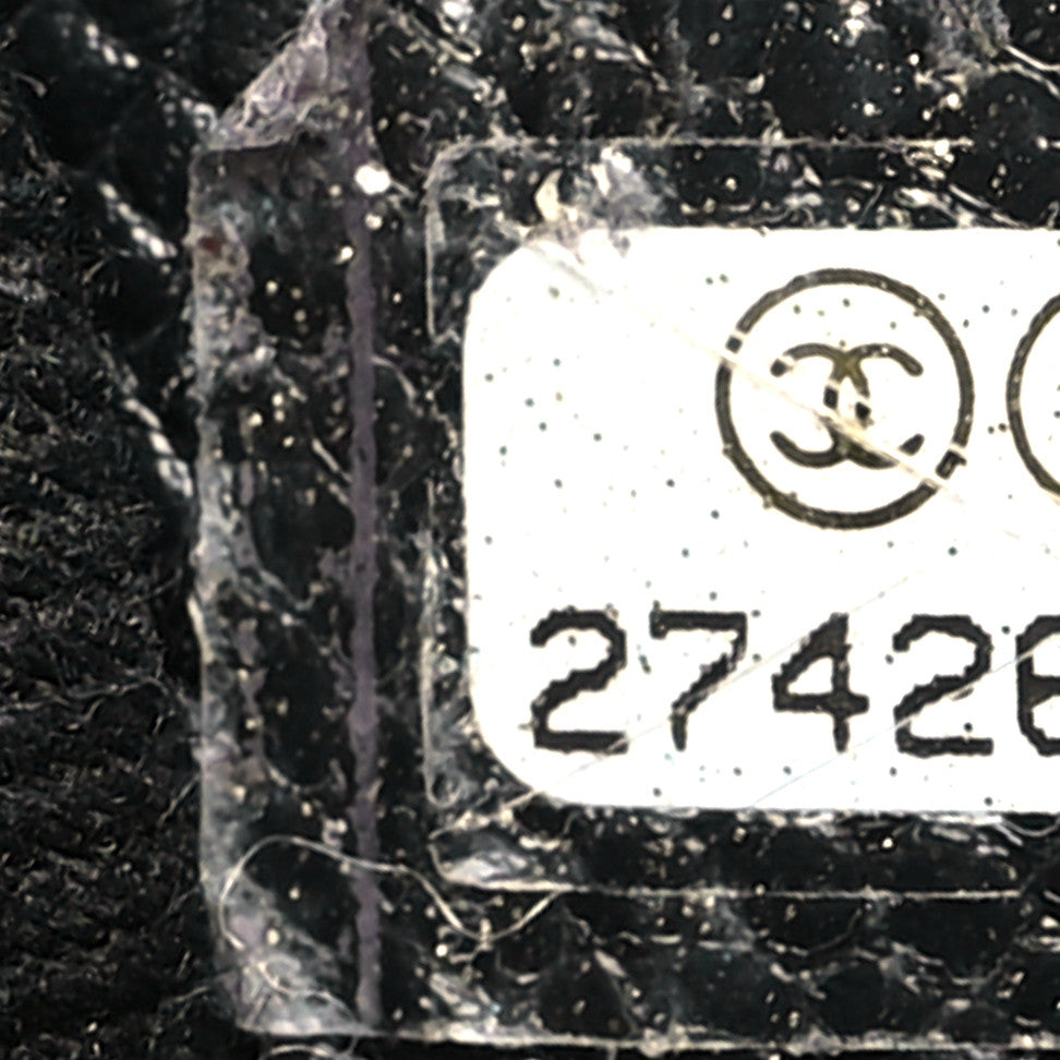 Chanel Grained Calfskin Small Stitched Flap Black 7 of 11