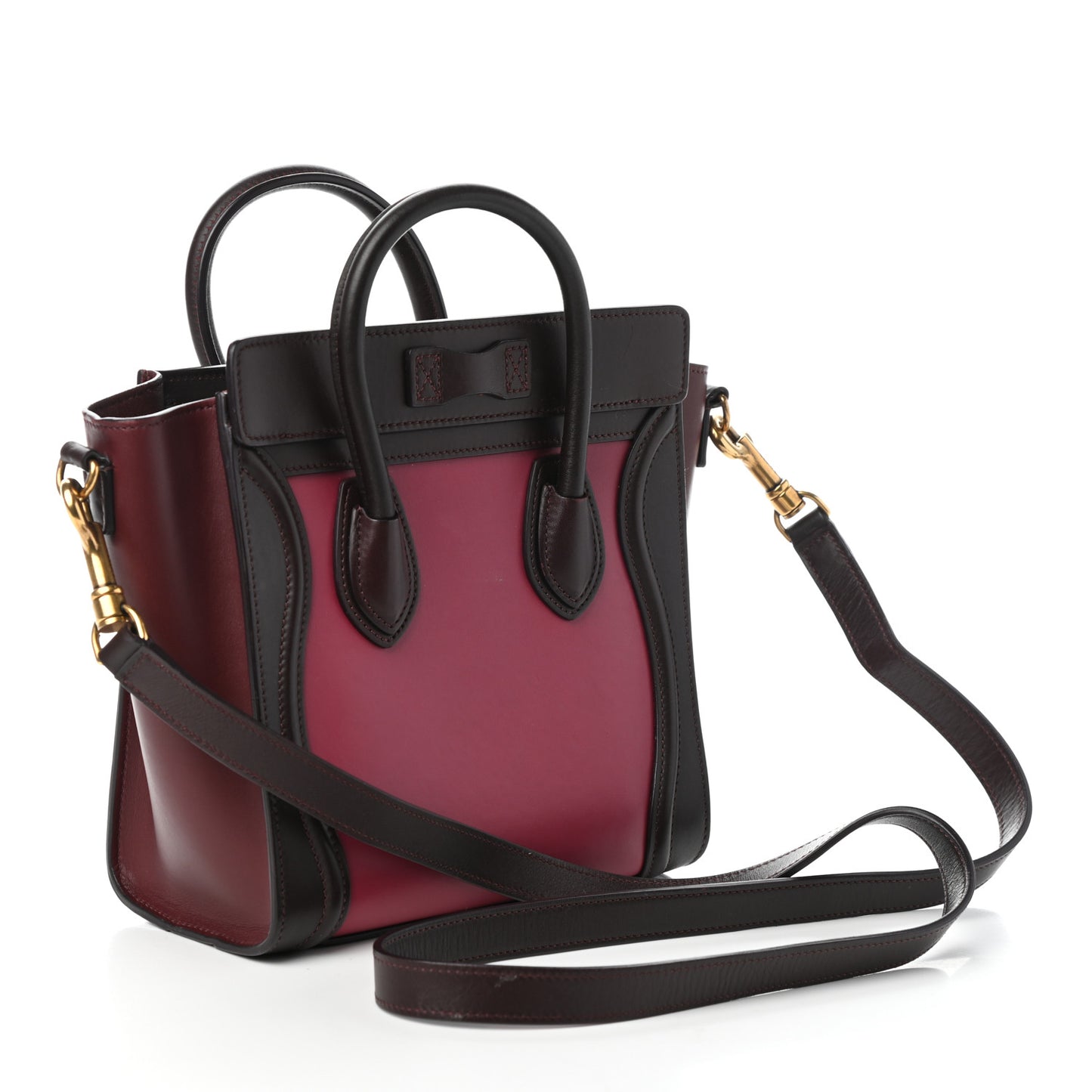 Satin Calfskin Nano Tri-Color Luggage Orchid
