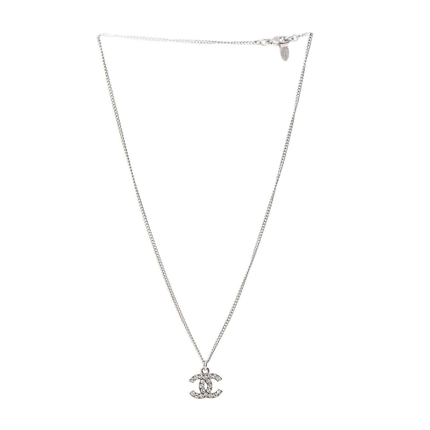 Crystal Timeless CC Necklace Silver