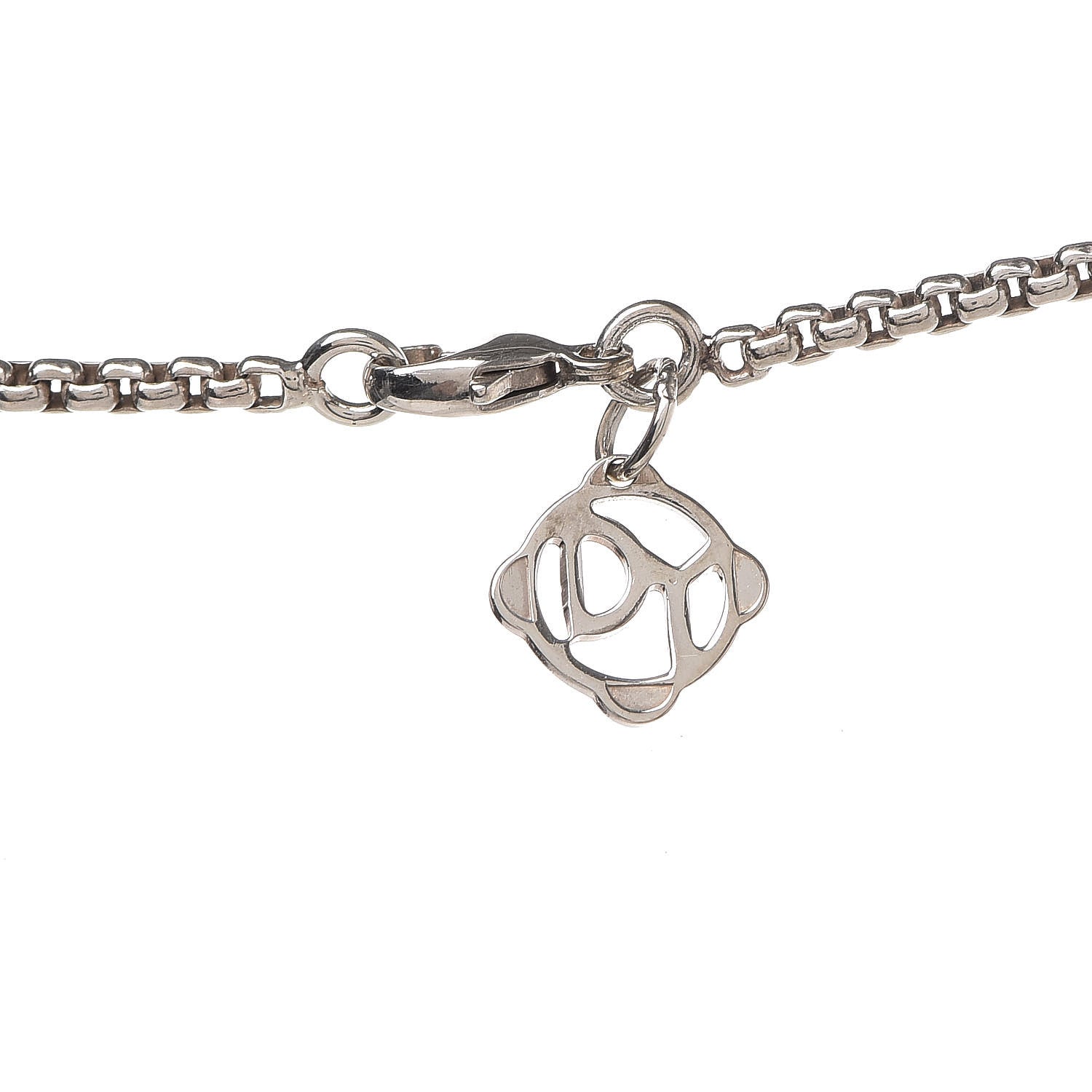 David Yurman Sterling Silver 18K White Gold Diamond Pave Ball Pendant Necklace 6 of 6