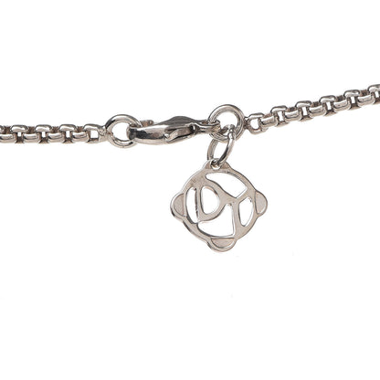 David Yurman Sterling Silver 18K White Gold Diamond Pave Ball Pendant Necklace 6 of 6