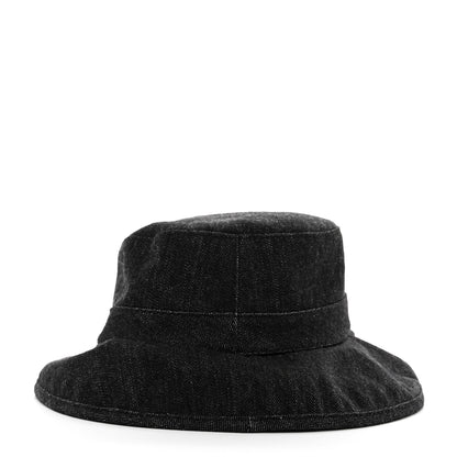 Chanel Denim Logo Bucket Hat S Black 6 of 8