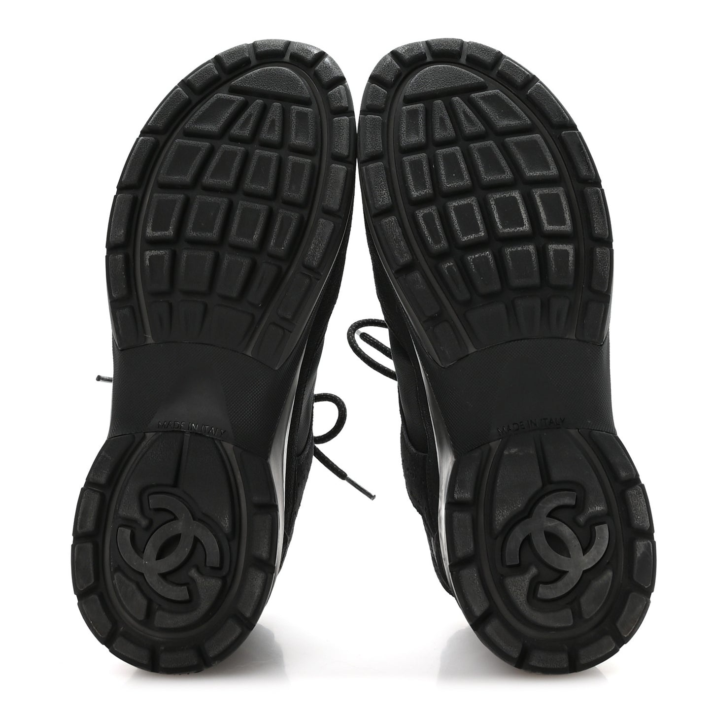 Suede Calfskin Mesh CC Sneakers 39 Black