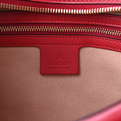 Gucci Apollo Calfskin GG Dadini Embroidered Large Hobo Hibiscus Red 6 of 9