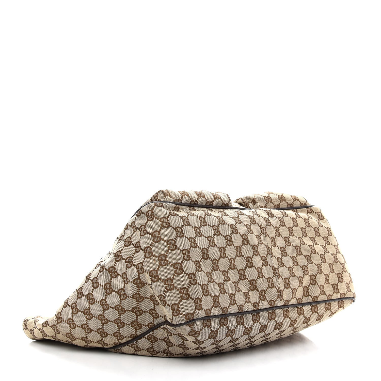 Gucci GG Monogram Medium Web Handle Tote Dark Brown 4 of 9