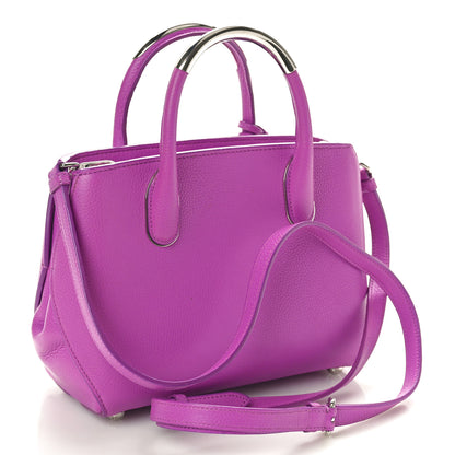 Christian Dior Grained Calfskin Small Open Bar Tote Purple 2 of 9
