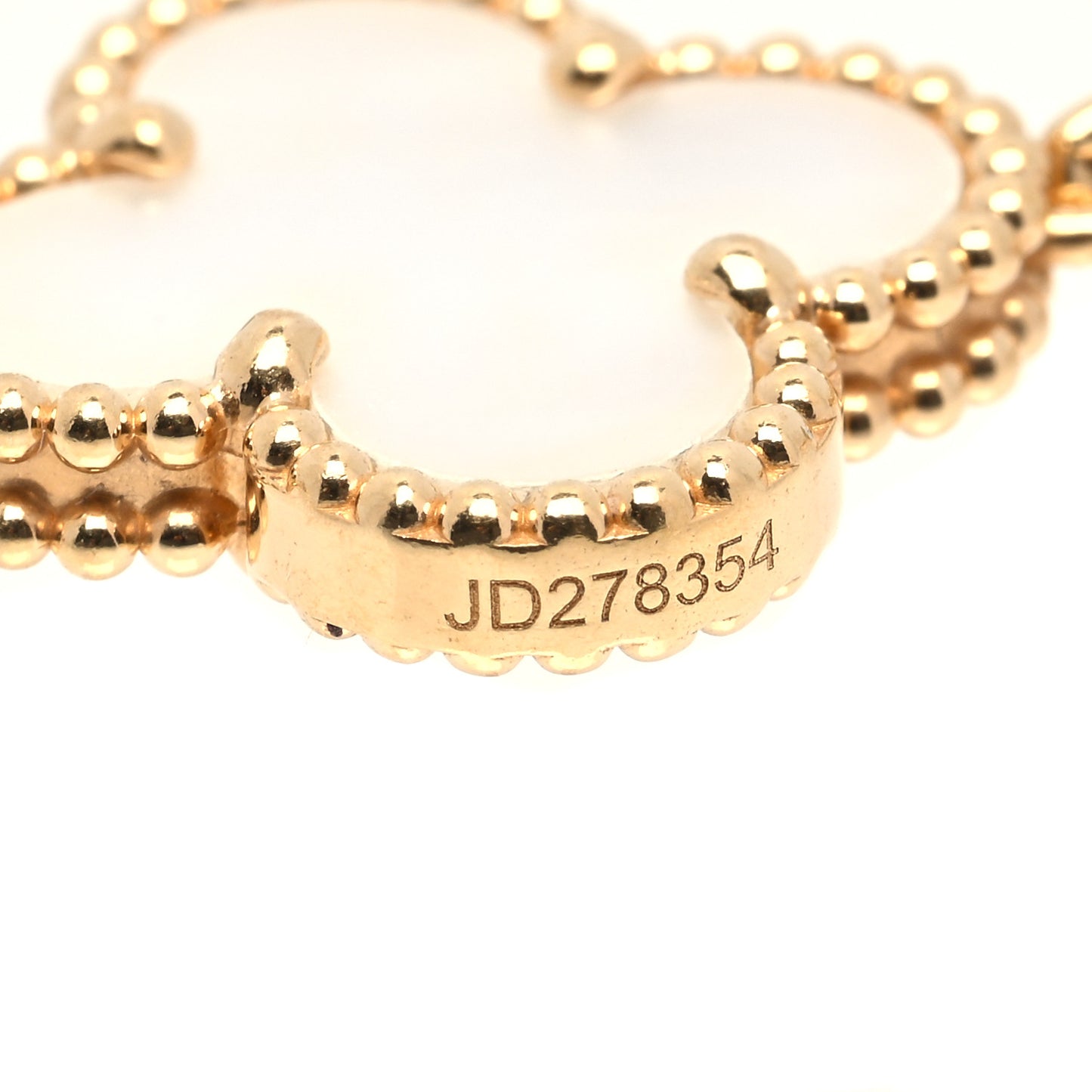 18K Yellow Gold Mother of Pearl 5 Motifs Vintage Alhambra Bracelet