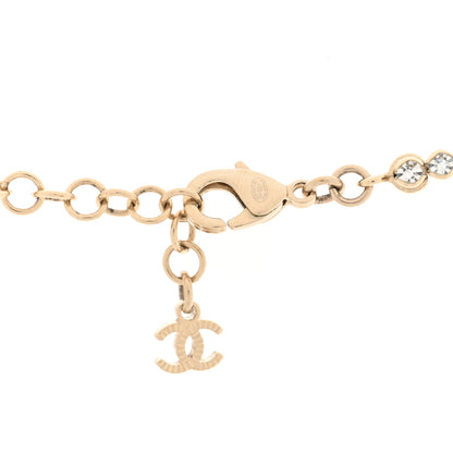 Chanel Crystal CC Chain Short Necklace Gold 4 of 4